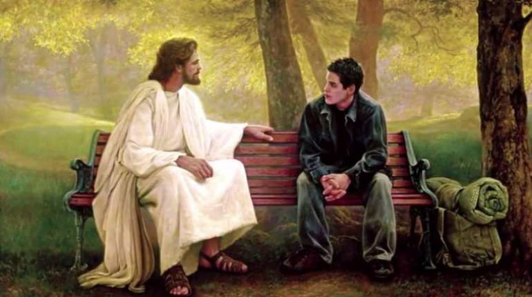 Resultado de imagem para rapaz conversando com jesus